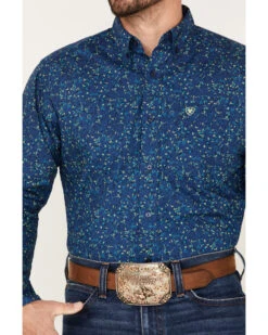 Ariat Men's Benji Floral Print Button Down Western Shirt  -Ariat 2000371733 400 P3