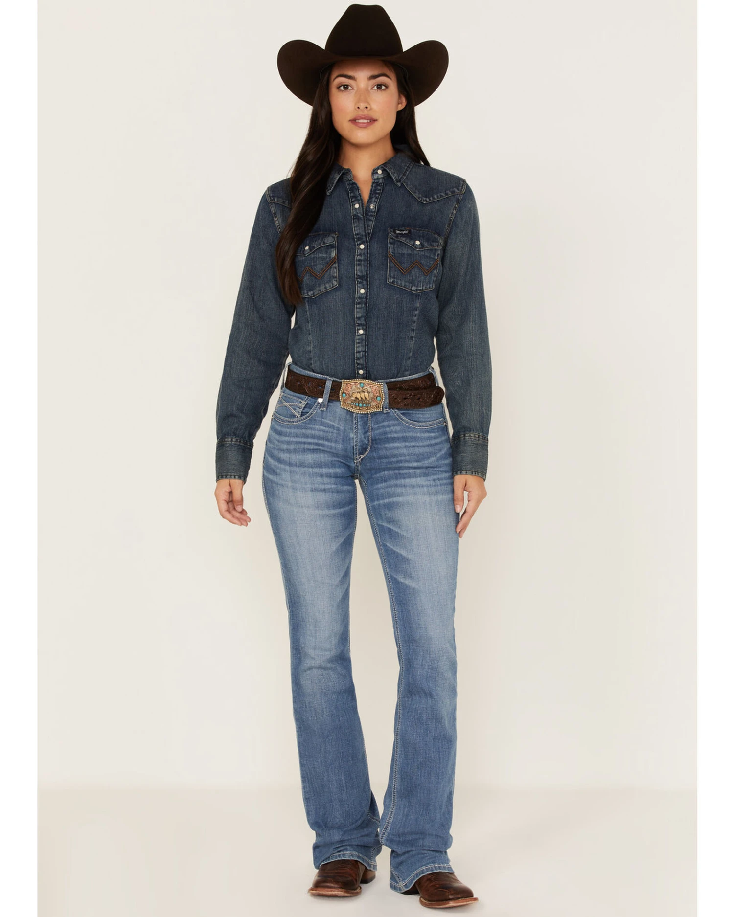 Ariat Women's R.E.A.L. Light Wash Mid Rise Allessandra Bootcut Jeans 3 Ariat Women's R.E.A.L. Light Wash Mid Rise Allessandra Bootcut Jeans