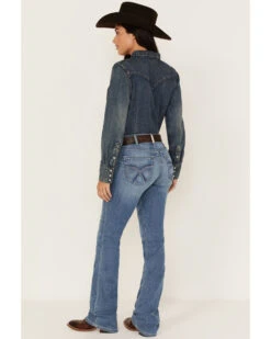 Ariat Women's R.E.A.L. Light Wash Mid Rise Allessandra Bootcut Jeans 8 Ariat Women's R.E.A.L. Light Wash Mid Rise Allessandra Bootcut Jeans -Ariat 2000372213 400 P3