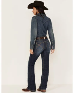 Ariat Women's R.E.A.L. Vicky Medium Wash Mid Rise Embroidered Bootcut Jeans 8 Ariat Women's R.E.A.L. Vicky Medium Wash Mid Rise Embroidered Bootcut Jeans -Ariat 2000372215 400 P3