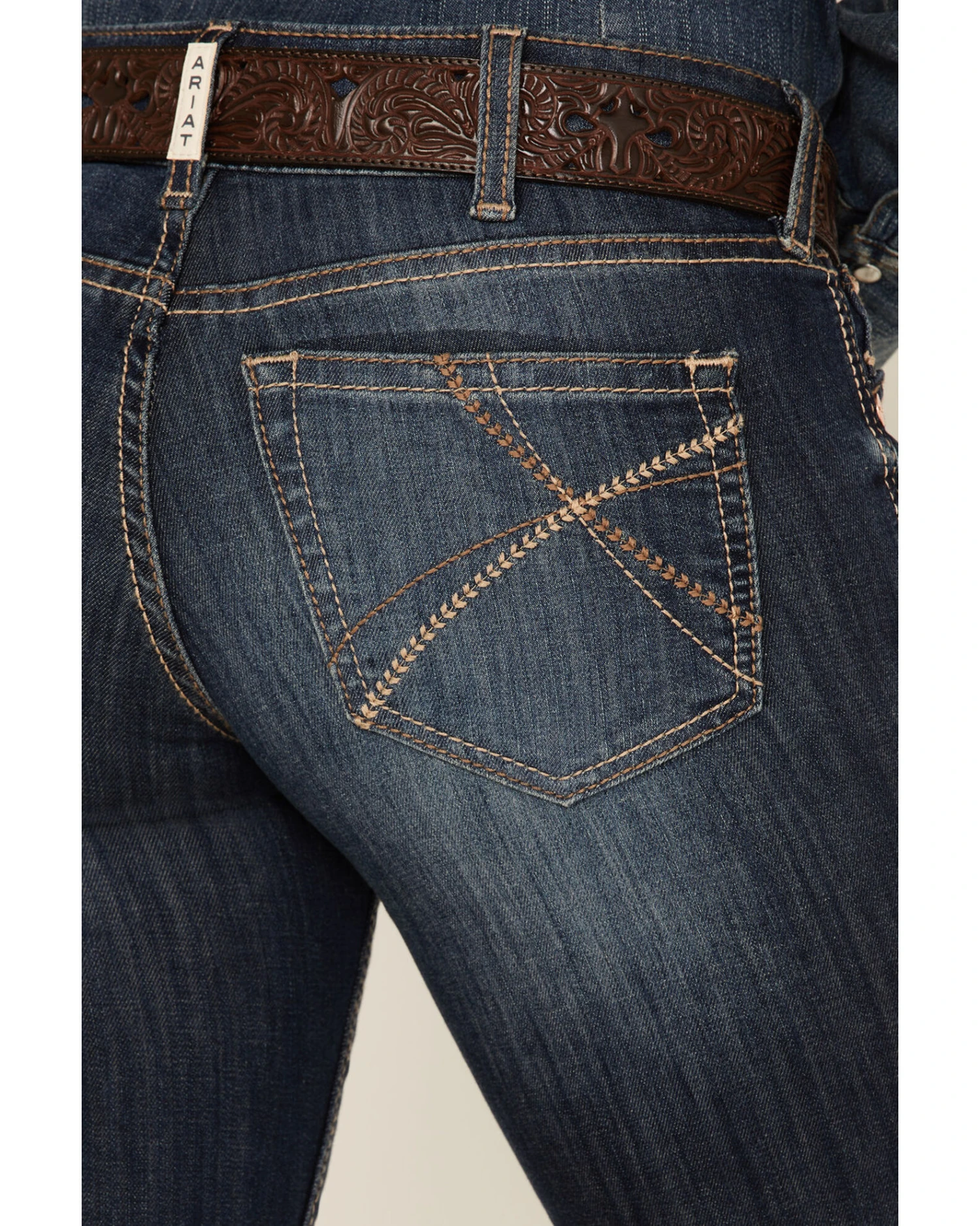 Ariat Women's R.E.A.L. Vicky Medium Wash Mid Rise Embroidered Bootcut Jeans 6 Ariat Women's R.E.A.L. Vicky Medium Wash Mid Rise Embroidered Bootcut Jeans - Image 4