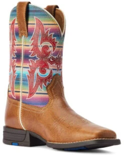 Ariat Girls' Lonestar Shock Shield Serape Stripe Western Boots - Square Toe