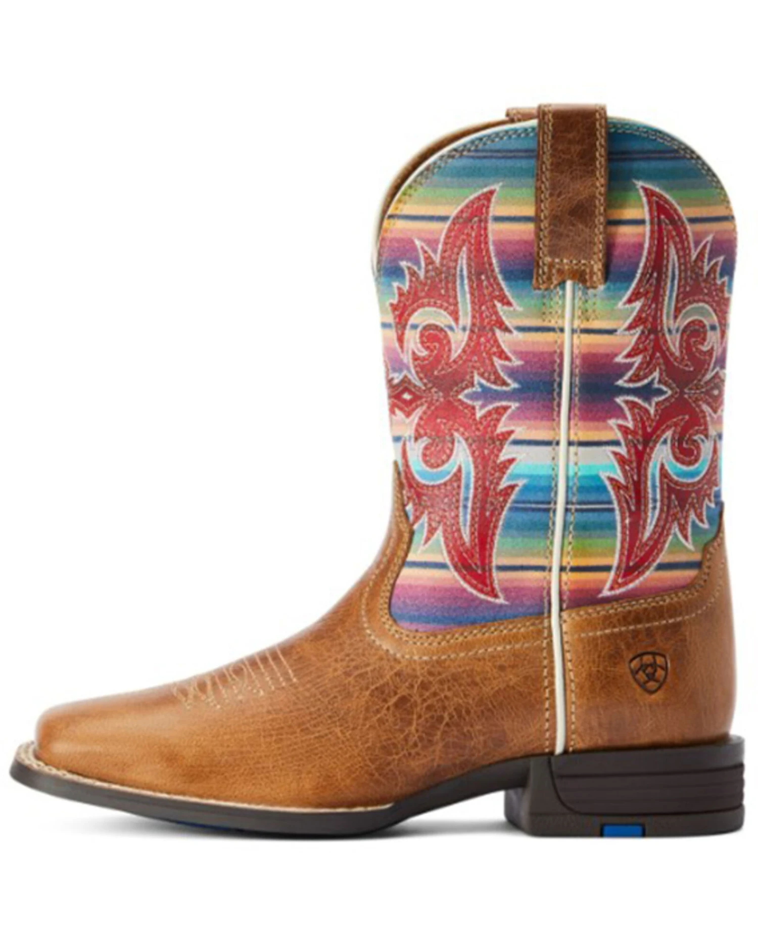 Ariat Girls' Lonestar Shock Shield Serape Stripe Western Boots - Square Toe 4 Ariat Girls' Lonestar Shock Shield Serape Stripe Western Boots - Square Toe - Image 2