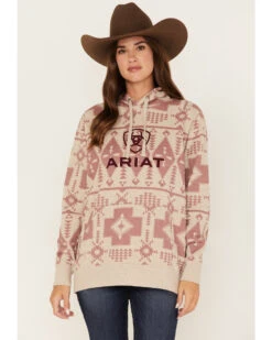 Ariat Women's Southwestern Print Logo Graphic Hoodie