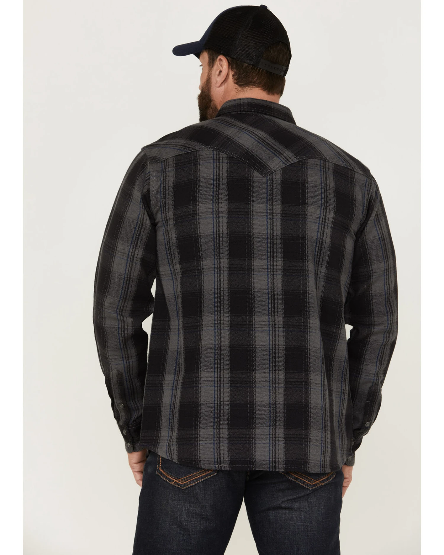Ariat Men's Harrold Plaid Long Sleeve Snap Western Flannel Shirt 6 Ariat Men's Harrold Plaid Long Sleeve Snap Western Flannel Shirt - Image 4