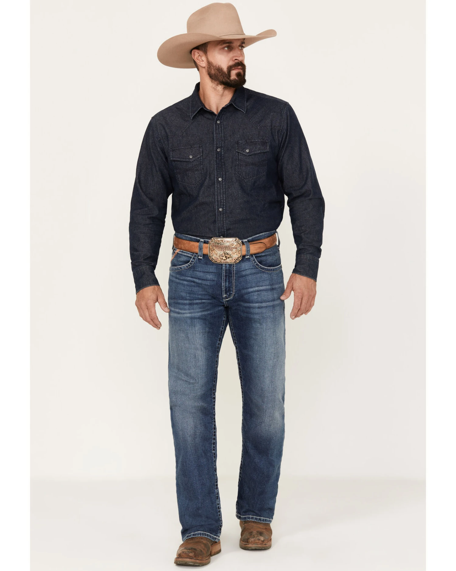 Ariat Men's M4 Relaxed Hugo Boot Cut Stretch Denim Jeans 3 Ariat Men's M4 Relaxed Hugo Boot Cut Stretch Denim Jeans