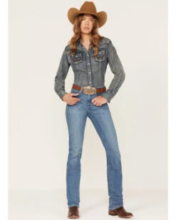 Ariat Women's R.E.A.L. Medium Wash High Rise Eloise Stretch Straight Jeans 8 Ariat Women's R.E.A.L. Medium Wash High Rise Eloise Stretch Straight Jeans -Ariat 2000377691 400 P3