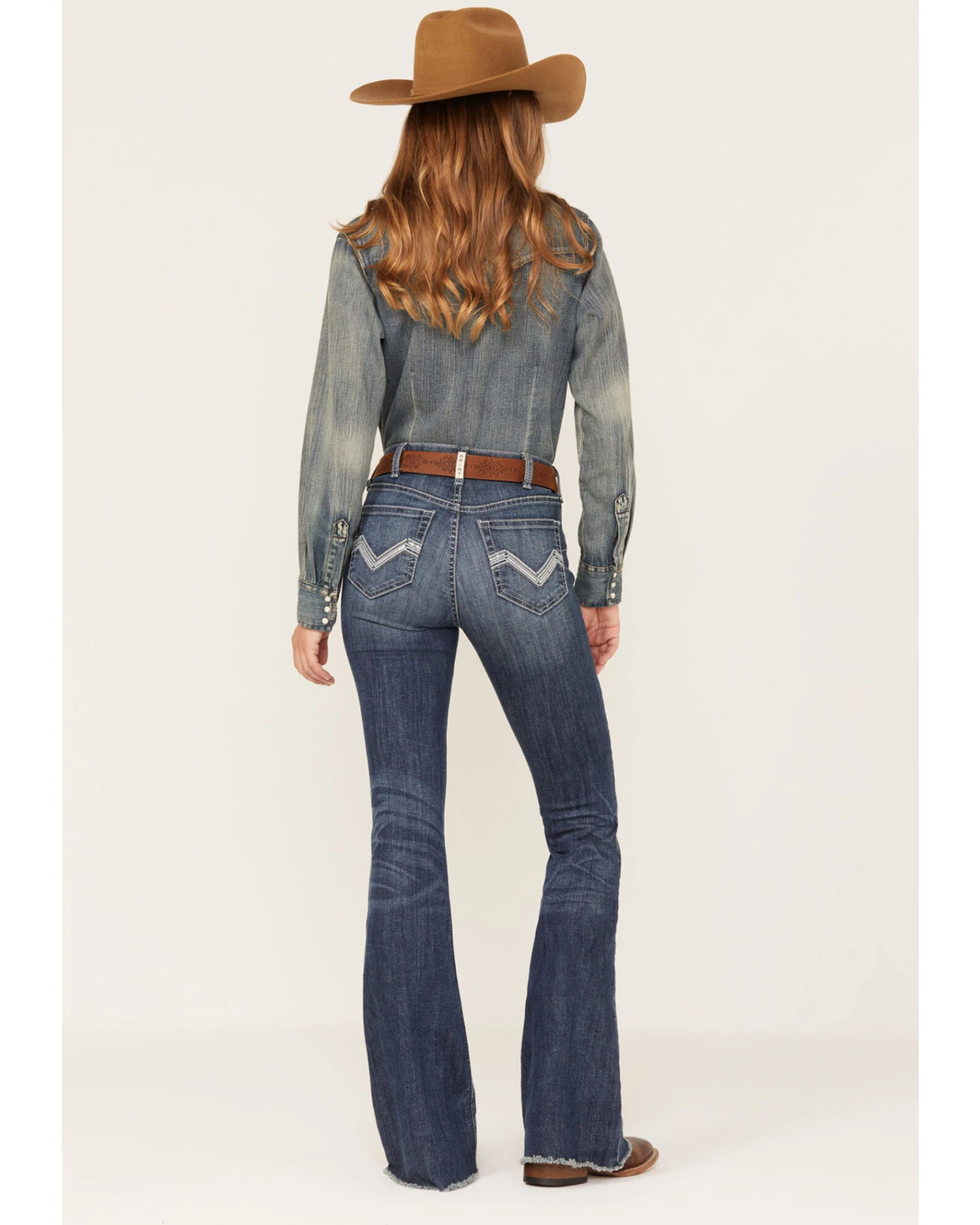 Ariat Women's R.E.A.L. Beverly Bling Pocket Flare Jeans 5 Ariat Women's R.E.A.L. Beverly Bling Pocket Flare Jeans - Image 3