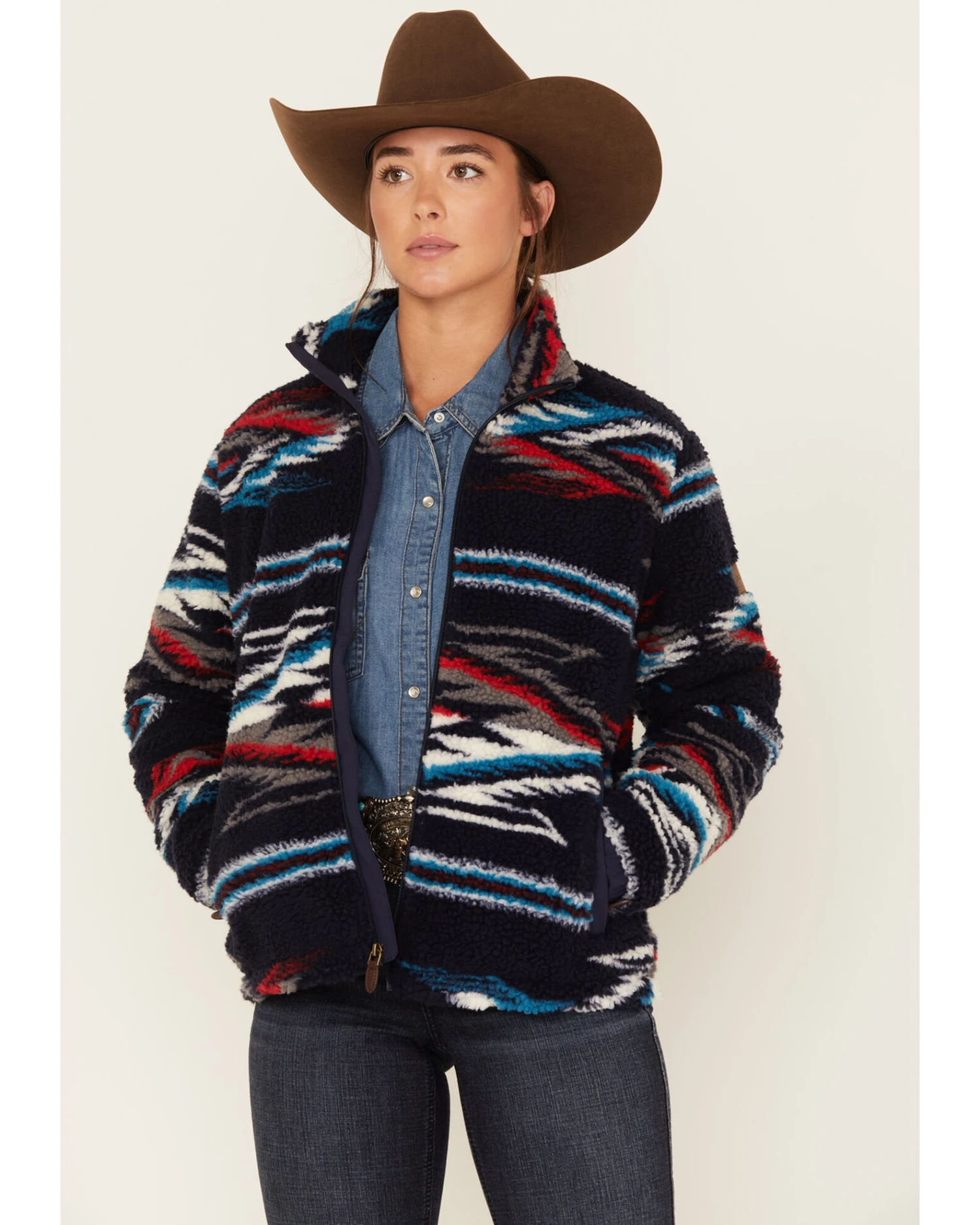 Ariat Women's Chimayo Southwestern Sherpa Jacket 3 Ariat Women's Chimayo Southwestern Sherpa Jacket