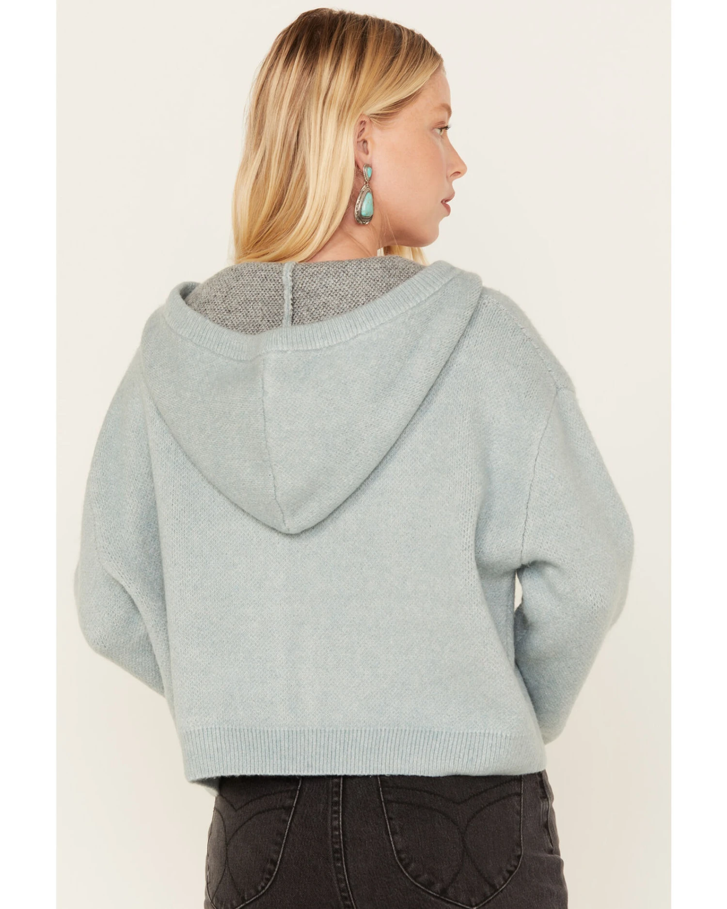 Ariat Women's Agave Garden Intarsia Southwestern Knit Zip Hooded Pullover 6 Ariat Women's Agave Garden Intarsia Southwestern Knit Zip Hooded Pullover - Image 4