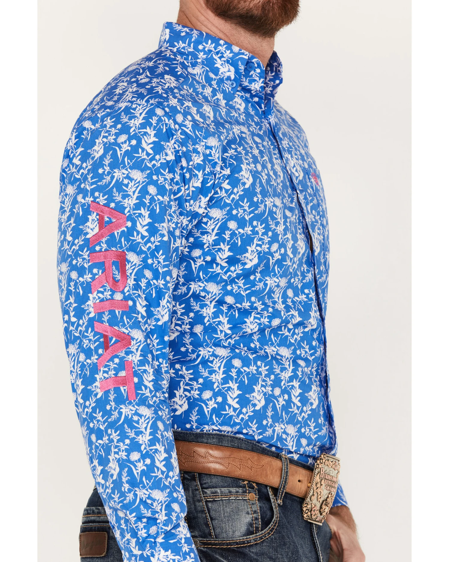 Ariat Men's Team Steven Fitted Long Sleeve Button Down Western Shirt 5 Ariat Men's Team Steven Fitted Long Sleeve Button Down Western Shirt - Image 3