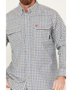 Ariat Men's FR Plaid Print Featherlight Long Sleeve Button Down Work Shirt -Ariat 2000384725 400 P3