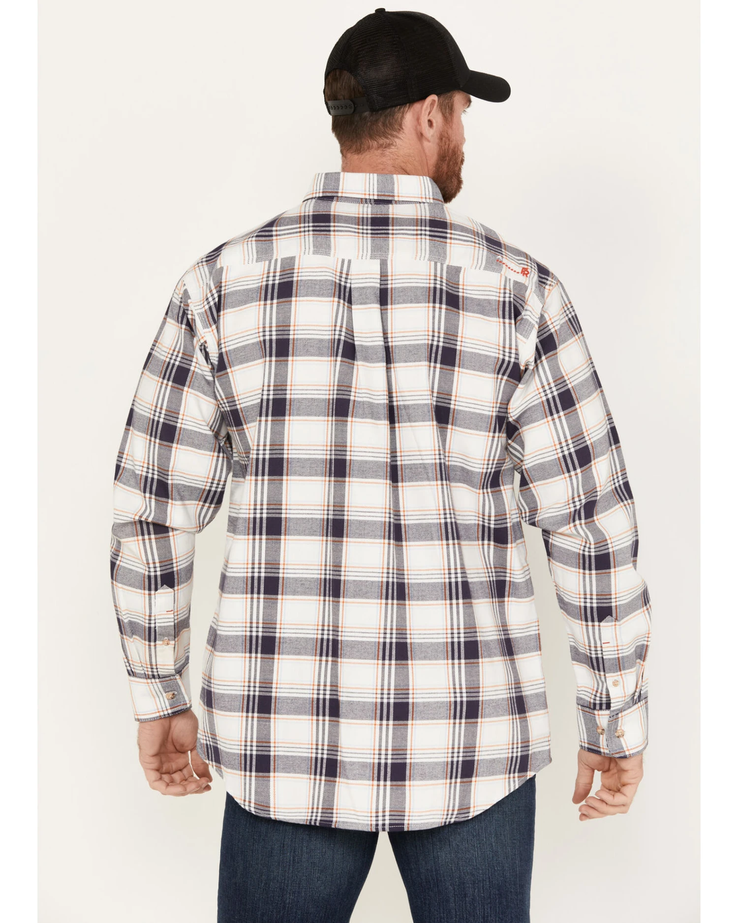 Ariat Men's FR Chiseled Plaid Print Long Sleeve Button Down Work Shirt 6 Ariat Men's FR Chiseled Plaid Print Long Sleeve Button Down Work Shirt - Image 4