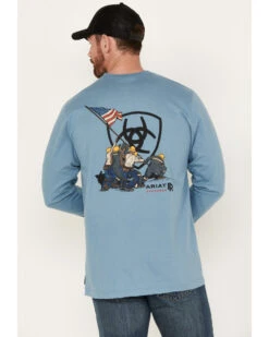 Ariat Men's FR Raising The Flag Long Sleeve Work T-Shirt -Ariat 2000384785 461 P3