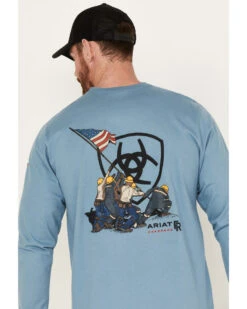 Ariat Men's FR Raising The Flag Long Sleeve Work T-Shirt -Ariat 2000384785 461 P4