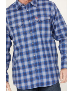 Ariat Men's FR Oz Plaid Print Long Sleeve Snap Work Shirt -Ariat 2000384791 026 P3