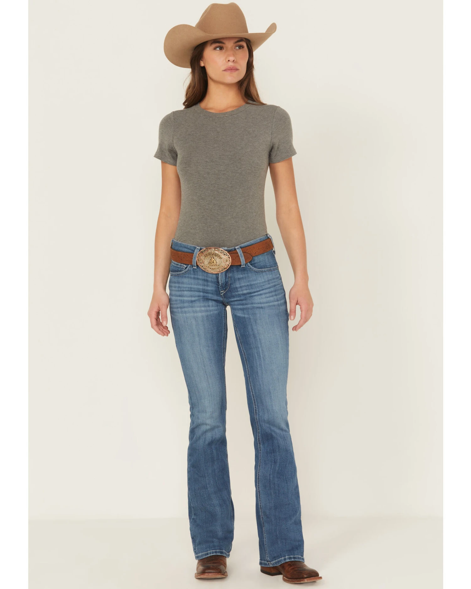 Ariat Women's R.E.A.L Mid Rise Patricia Stretch Main Bootcut Jeans 3 Ariat Women's R.E.A.L Mid Rise Patricia Stretch Main Bootcut Jeans