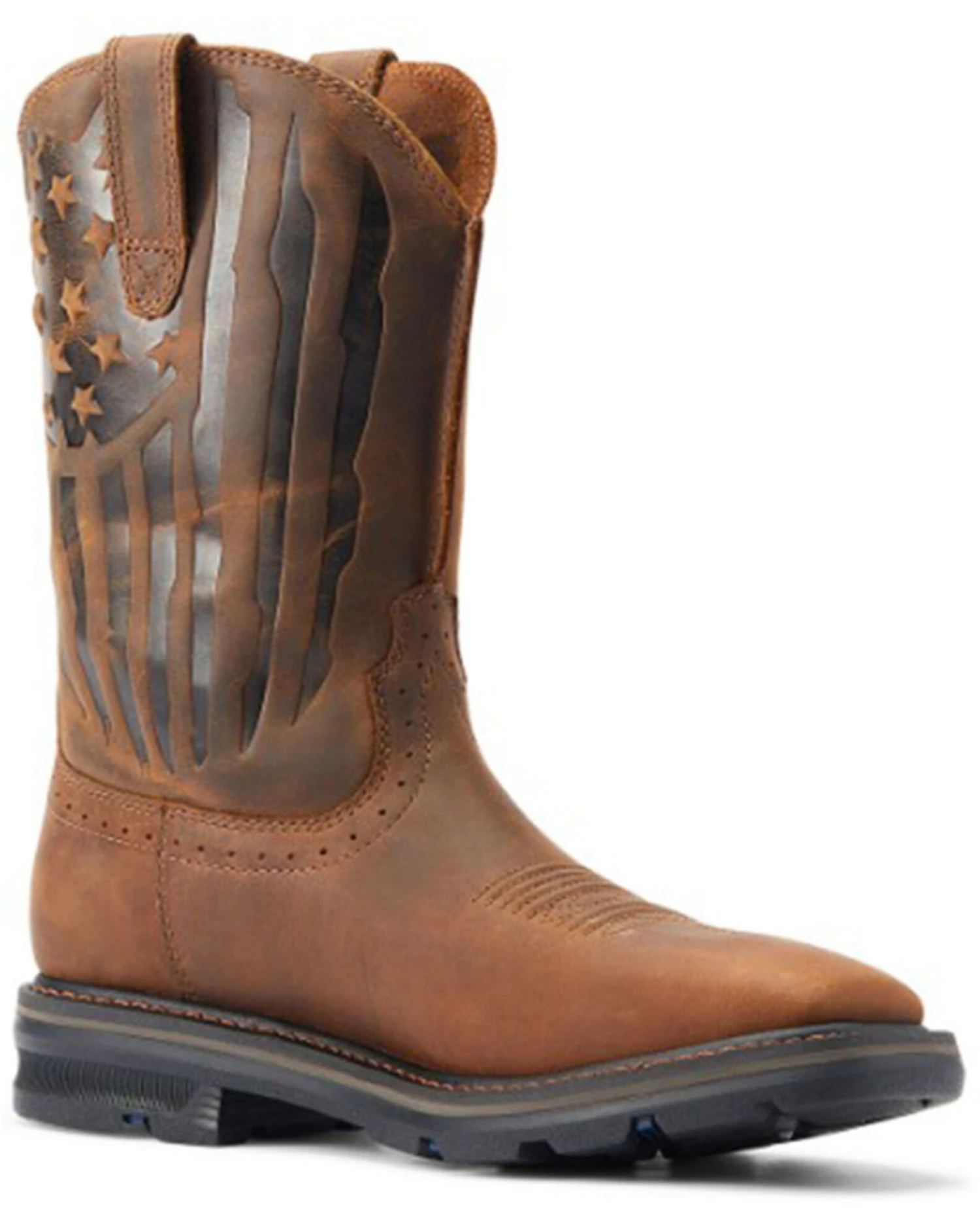 Ariat Men's Sierra Shock Shield Patriotic Western Work Boots - Broad Square Toe 3 Ariat Men's Sierra Shock Shield Patriotic Western Work Boots - Broad Square Toe