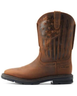 Ariat Men's Sierra Shock Shield Patriotic Western Work Boots - Broad Square Toe 8 Ariat Men's Sierra Shock Shield Patriotic Western Work Boots - Broad Square Toe -Ariat 2000397379 200 P2